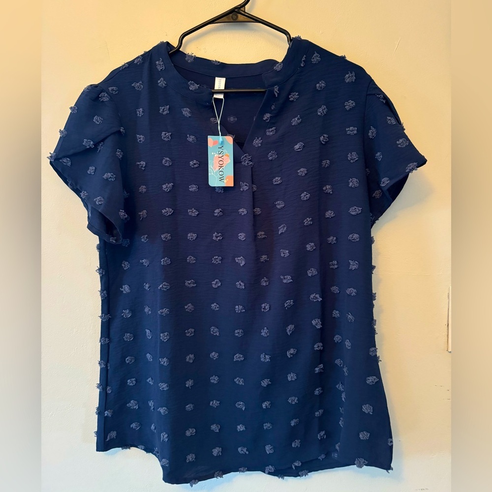 Women’s Casual loose fitting top size medium Navy Blue work tops
